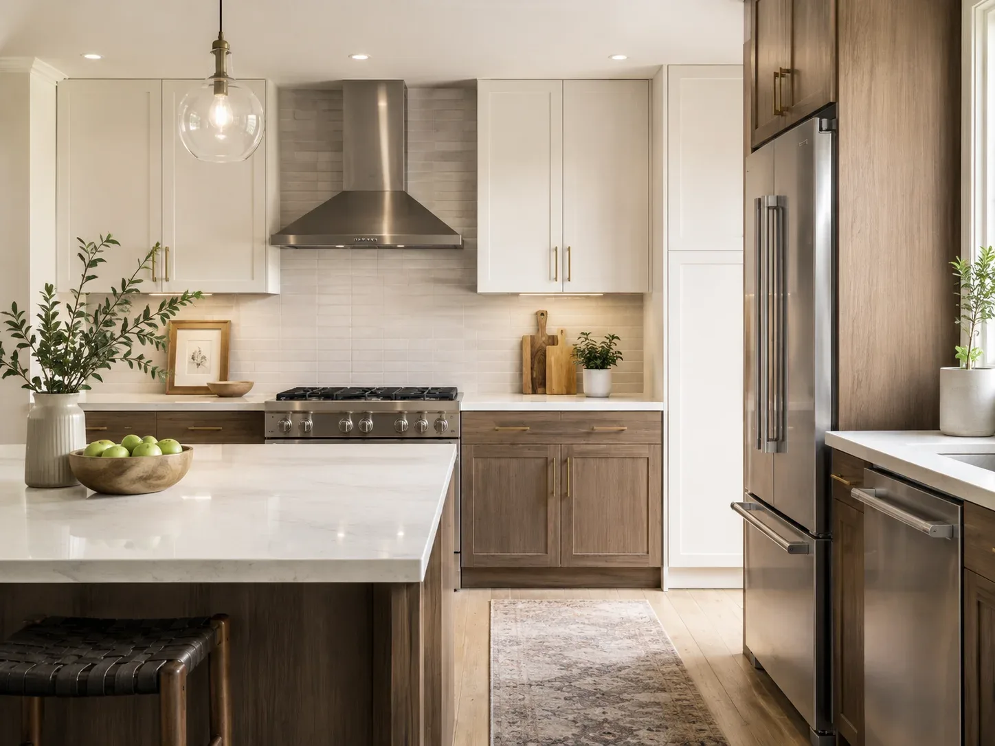 Modern kitchen with premium built-in appliances